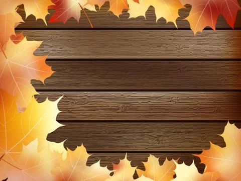 Autumn background with colored leaves. plus EPS10 Stock Illustration