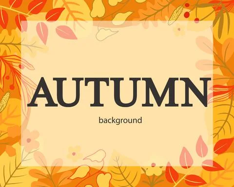 Autumn background with falling foliage vector illustration. イラスト素材