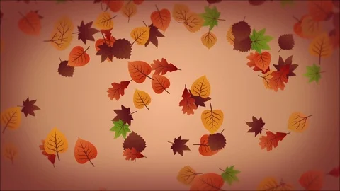 Autumn background with falling leaves Stock Footage 80465858