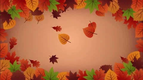 Autumn background with falling leaves Stock Footage 80581836