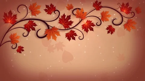 Autumn background with falling leaves Stock Footage 81690054