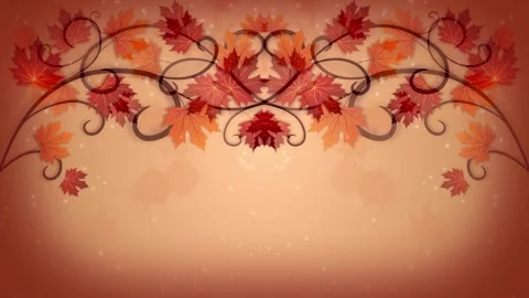 Autumn background with falling leaves Stock Footage 296615982