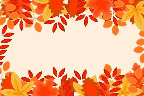 Autumn background with flat leaves. Vector. イラスト素材