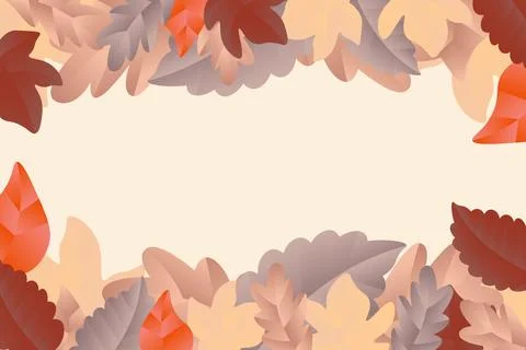 Autumn background with flat leaves. Vector. Illustrazione stock