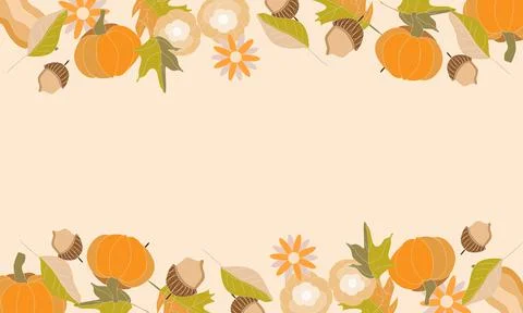 Autumn background illustration for web design, landing page, banner, invitati Stock Illustration