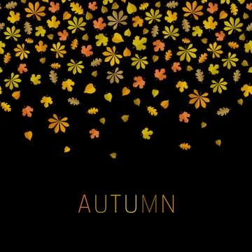 Autumn background with leaf fall イラスト素材