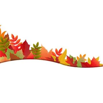 Autumn background with leafs Stock Illustration