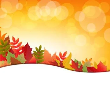 Autumn background with leafs Stock Illustration