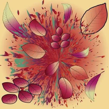 Autumn background with leaves. Back to school. Vector illustration. Stock Illustration
