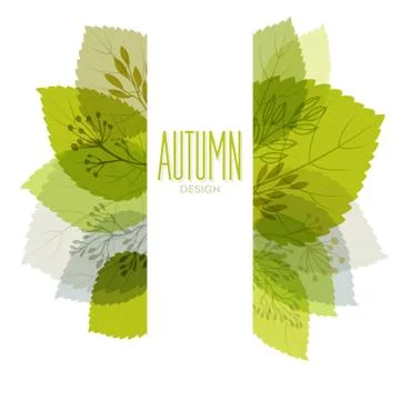 Autumn background with leaves Illustrazione stock