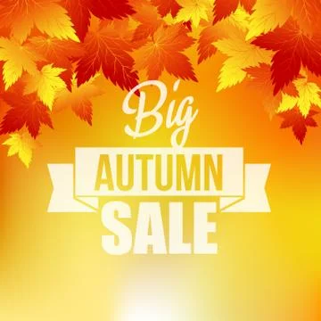 Autumn background with leaves. Stock Illustration