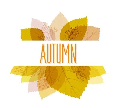 Autumn background with leaves. Stock Illustration