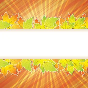 Autumn background with leaves Stock-Illustration