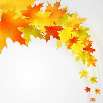 Autumn background with leaves. Vector nature background. Stock Illustration