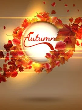 Autumn background with lights. plus EPS10 Stock Illustration