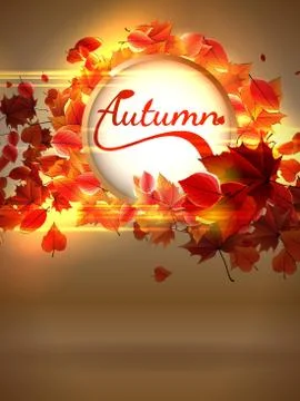 Autumn background with lights. plus EPS10 Illustrazione stock