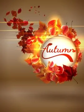 Autumn background with lights. plus EPS10 Stock Illustration