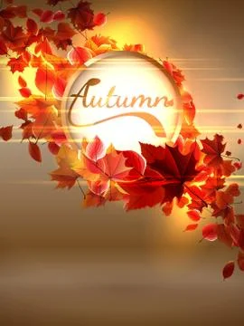 Autumn background with lights. plus EPS10 Stock Illustration
