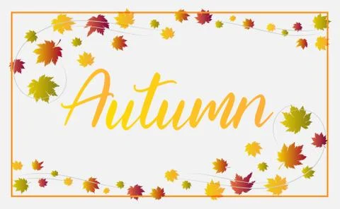 Autumn Background with maple leaves. Vector illustration EPS10. Stock Illustration