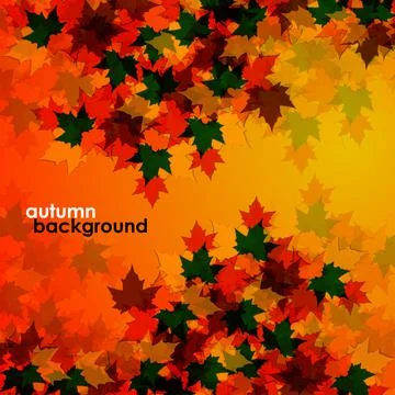 Autumn background of maple leaves. Vector illustration Stock Illustration