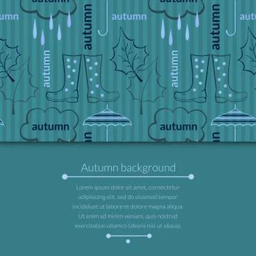 Autumn background pattern Stock Illustration