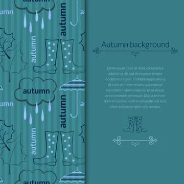 Autumn background pattern Stock Illustration