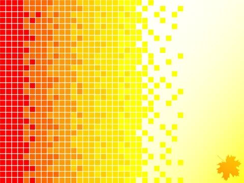 Autumn background with pixels Stock Illustration