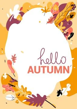 Autumn background with place for text Stock Illustration