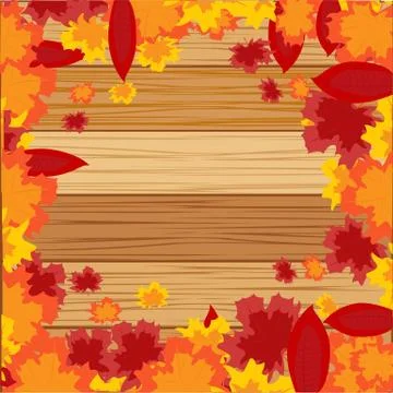 Autumn background from sheet Stock Illustration