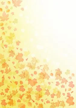 Autumn background with sunlight and falling leaves Stock Illustration