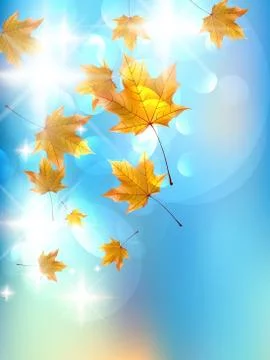 Autumn background template. Stock Illustration