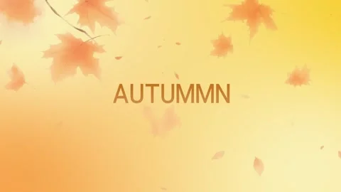 Autumn Background Text Animation with Orange Leaves 動画素材 317326663