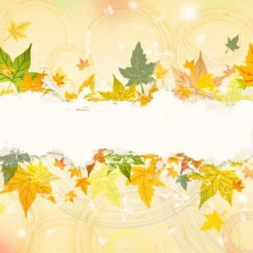 Autumn background with text space Stock Illustration