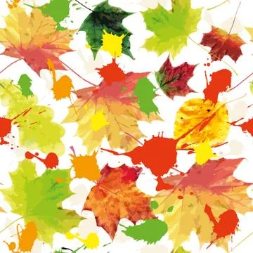 Autumn background texture.Seamless pattern. Stock Illustration