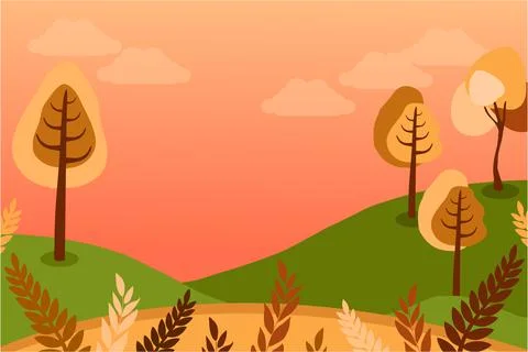 Autumn Background Vector Illustrazione stock