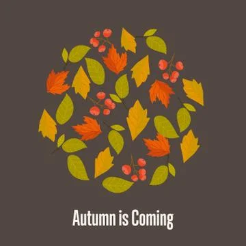 Autumn background vector illustration Stock Illustration