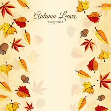 Autumn background vector illustration Stock Illustration