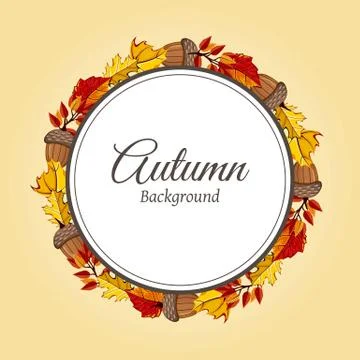 Autumn background vector illustration Stock Illustration