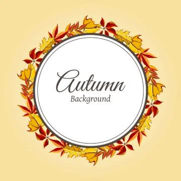Autumn background vector illustration Stock Illustration