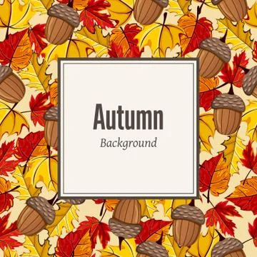 Autumn background vector illustration Stock Illustration