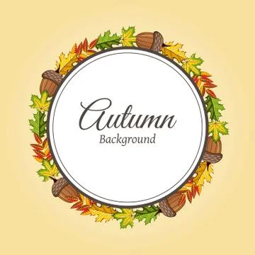 Autumn background vector illustration Stock Illustration