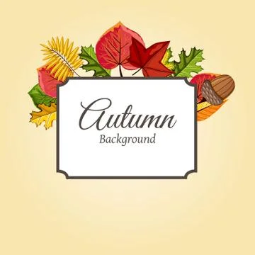 Autumn background vector illustration Stock Illustration