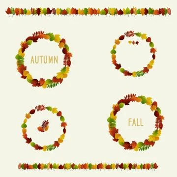 Autumn badges Stock Illustration