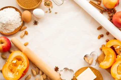 Autumn baking background Stock Photos