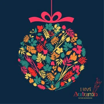 Autumn ball. Vector design illustration. Stock Illustration