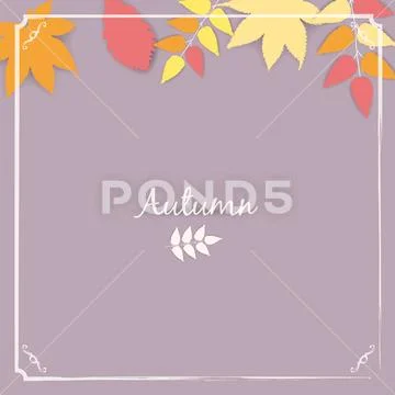 Autumn banner background with paper fall leaves, temlate, vector, illustration Stock Illustration