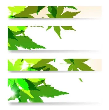 Autumn banner set Illustrazione stock