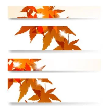 Autumn banner set Stock Illustration