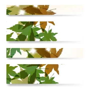 Autumn banner set Stock Illustration