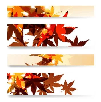 Autumn banner set Illustrazione stock